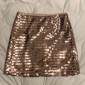 Rose Gold GB girls sequin mini skirt